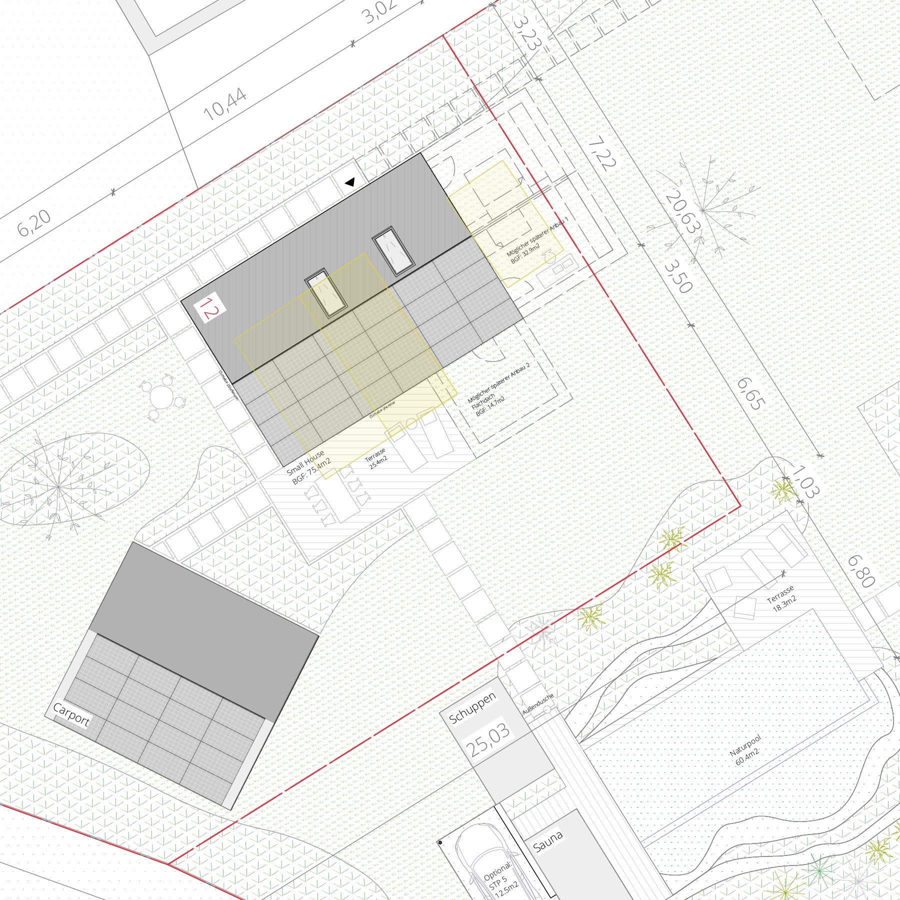 Entwurf C – Lageplan